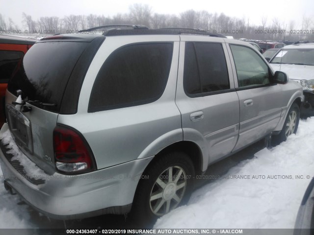 5GADT13S742306541 - 2004 BUICK RAINIER CXL SILVER photo 4