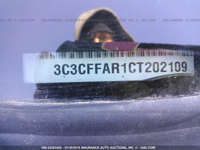 3C3CFFAR1CT202109 - 2012 FIAT 500 POP BLUE photo 9