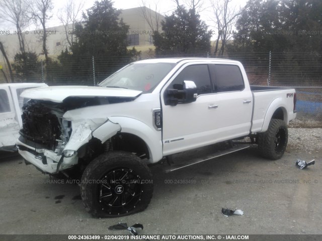 1FT7W2BT6KED25998 - 2019 FORD F250 SUPER DUTY WHITE photo 2