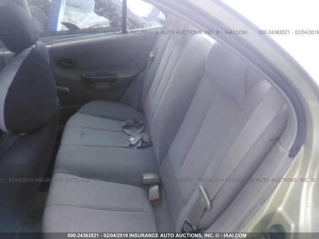 KMHCG45C71U216260 - 2001 HYUNDAI ACCENT GL GOLD photo 8