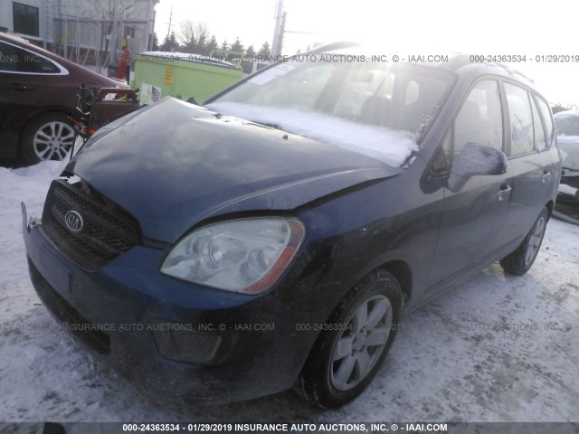 KNAFG525177061836 - 2007 KIA RONDO LX/EX BLUE photo 2