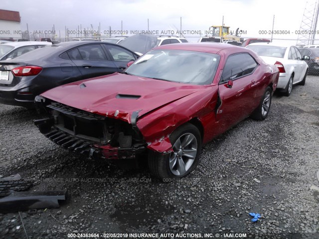 2C3CDZAG2GH131491 - 2016 DODGE CHALLENGER SXT RED photo 2