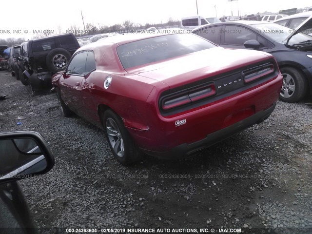 2C3CDZAG2GH131491 - 2016 DODGE CHALLENGER SXT RED photo 3