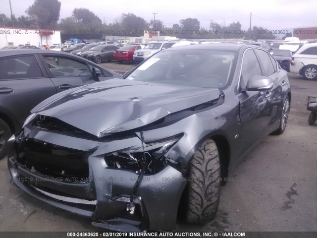 JN1EV7AP0JM357154 - 2018 INFINITI Q50 LUXE/SPORT GRAY photo 2