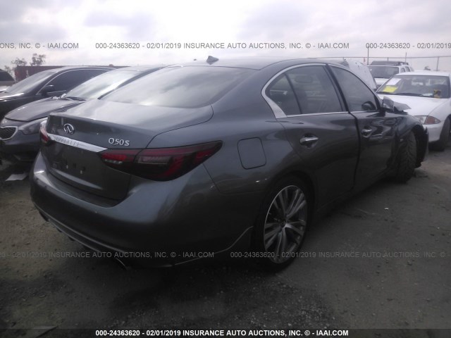 JN1EV7AP0JM357154 - 2018 INFINITI Q50 LUXE/SPORT GRAY photo 4