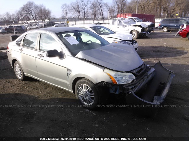 1FAHP35NX8W286278 - 2008 FORD FOCUS SE/SEL/SES SILVER photo 1