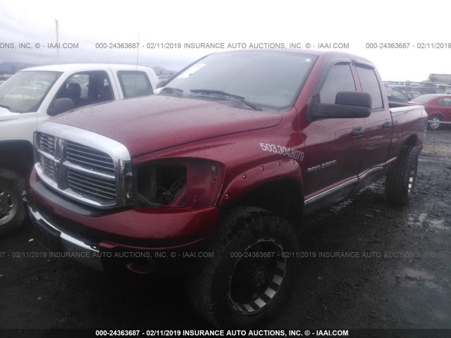 3D3KS28D16G288175 - 2006 DODGE RAM 2500 ST/SLT RED photo 2