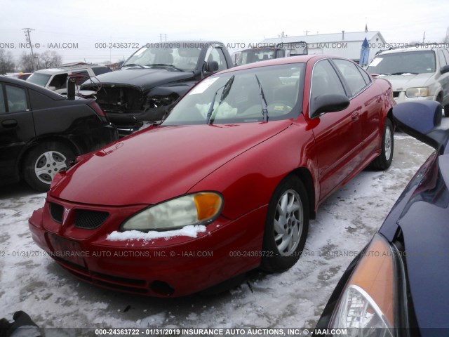 1G2NF52E23C201660 - 2003 PONTIAC GRAND AM SE1 RED photo 2