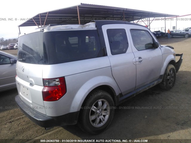 5J6YH28776L017307 - 2006 HONDA ELEMENT EX SILVER photo 4