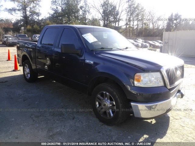 1FTPW12V26FA82069 - 2006 FORD F150 SUPERCREW მუქი ლურჯი ფოტო 1