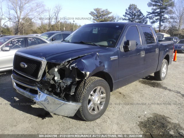 1FTPW12V26FA82069 - 2006 FORD F150 SUPERCREW მუქი ლურჯი ფოტო 2