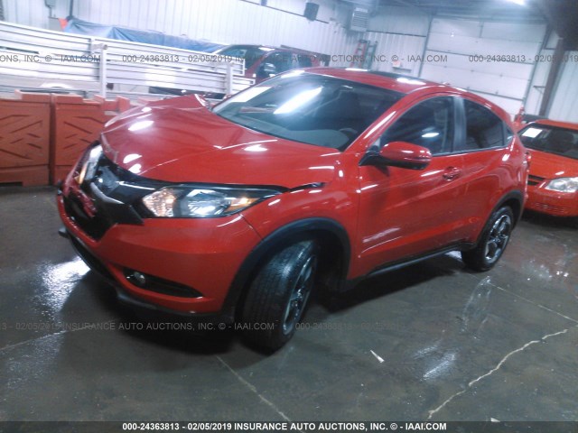 3CZRU6H59JG705238 - 2018 HONDA HR-V EX RED photo 2