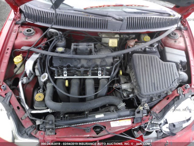 1B3ES46C12D638943 - 2002 DODGE NEON SE RED photo 10