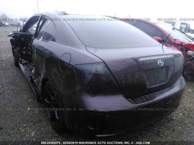 JTKDE177270159181 - 2007 TOYOTA SCION TC მუქწითელი ფოტო 3
