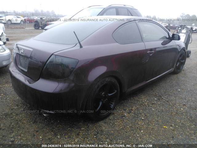 JTKDE177270159181 - 2007 TOYOTA SCION TC მუქწითელი ფოტო 4