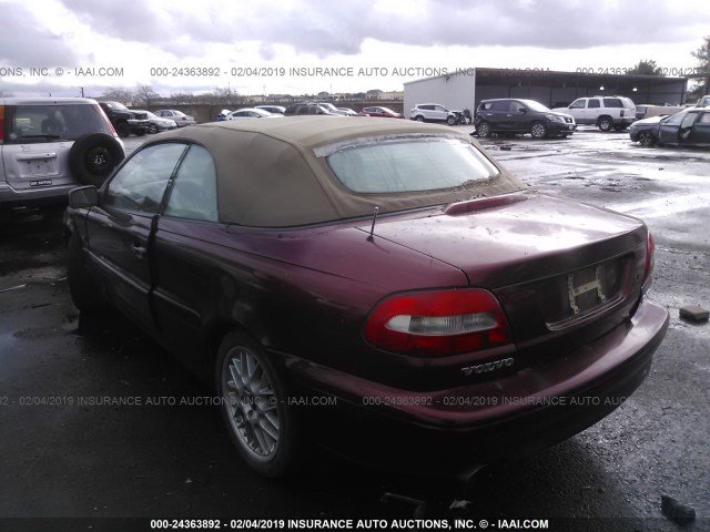 YV1NC56D1YJ012405 - 2000 VOLVO C70 TURBO RED photo 3