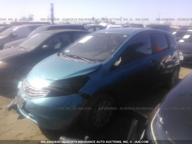 3N1CE2CP7FL352428 - 2015 NISSAN VERSA NOTE S/S PLUS/SV/SL/SR BLUE photo 2