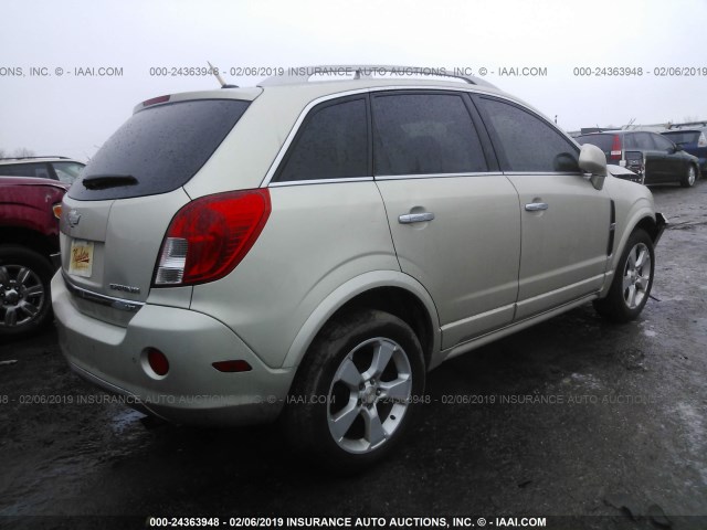 3GNAL4EK0ES572707 - 2014 CHEVROLET CAPTIVA LTZ TAN photo 4