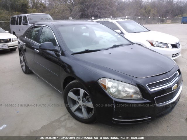 1G1ZC5EU6CF379703 - 2012 CHEVROLET MALIBU 1LT BLACK photo 1