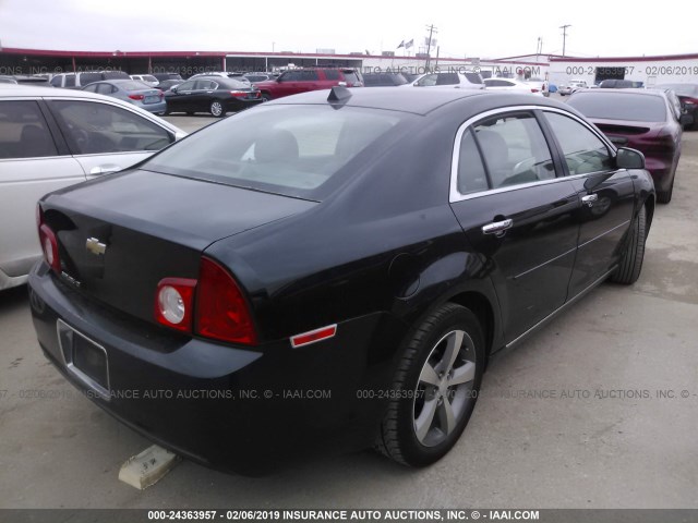 1G1ZC5EU6CF379703 - 2012 CHEVROLET MALIBU 1LT BLACK photo 4