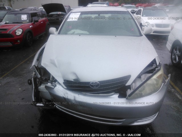 4T1BE32K83U780512 - 2003 TOYOTA CAMRY LE/XLE/SE SILVER photo 6