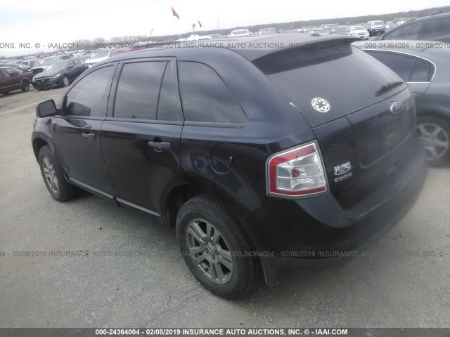 2FMDK36C18BA99898 - 2008 FORD EDGE SE BLACK photo 3