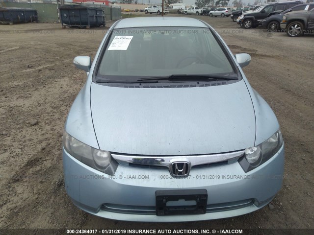 JHMFA36207S030100 - 2007 HONDA CIVIC HYBRID Light Blue photo 6