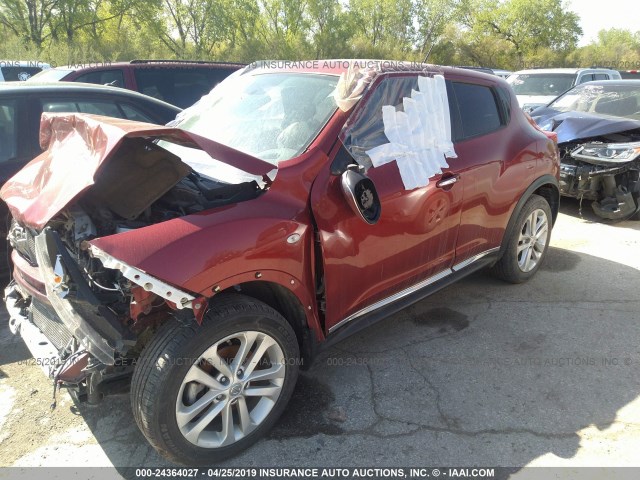 JN8AF5MR6DT223676 - 2013 NISSAN JUKE S/SV/SL RED photo 2