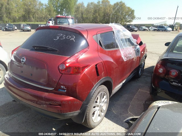 JN8AF5MR6DT223676 - 2013 NISSAN JUKE S/SV/SL RED photo 4