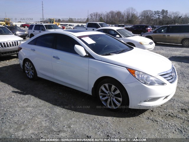 5NPEC4AC9DH595825 - 2013 HYUNDAI SONATA SE/LIMITED WHITE photo 1