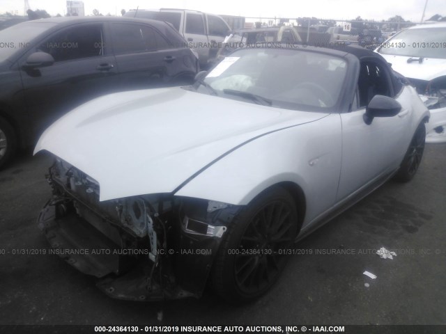 JM1NDAC77G0119067 - 2016 MAZDA MX-5 MIATA CLUB WHITE photo 2