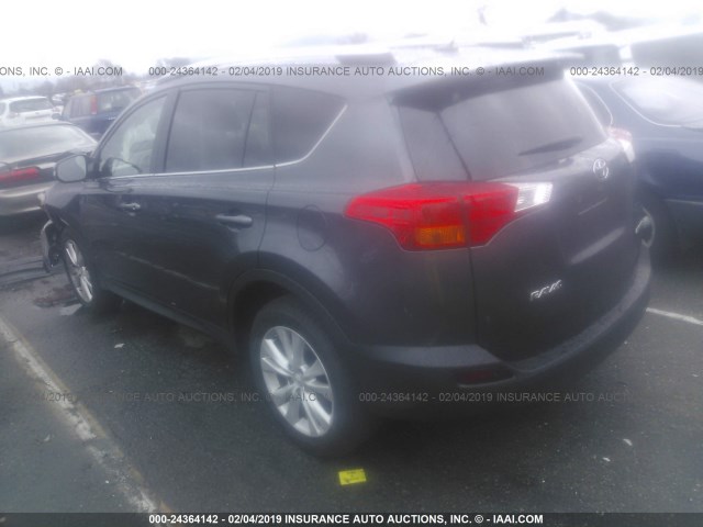 2T3YFREV9FW170260 - 2015 TOYOTA RAV4 LIMITED GRAY photo 3