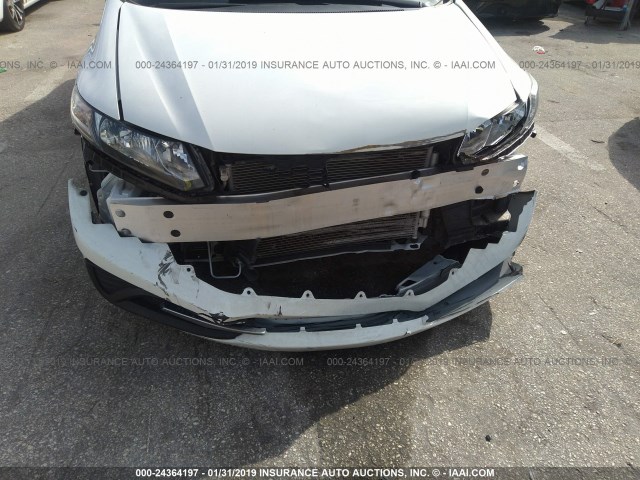 19XFB2F79FE100456 - 2015 HONDA CIVIC SE WHITE photo 6