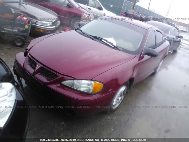 1G2NE52E85M229057 - 2005 PONTIAC GRAND AM SE MAROON photo 2