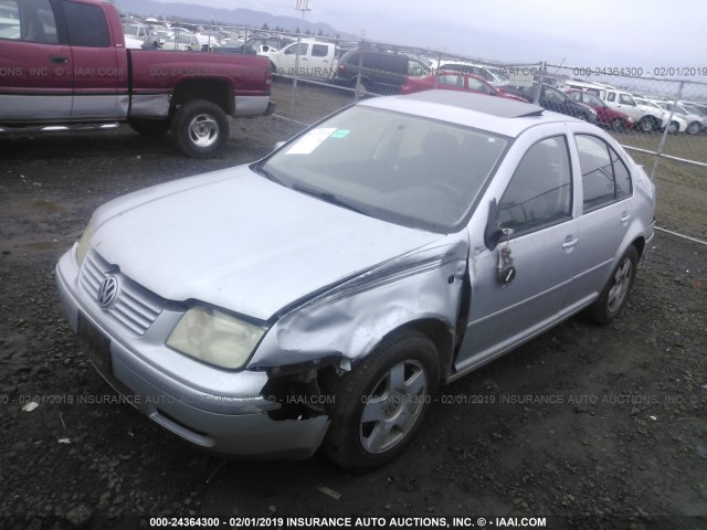 3VWSP69M72M185996 - 2002 VOLKSWAGEN JETTA GLS TDI SILVER photo 2