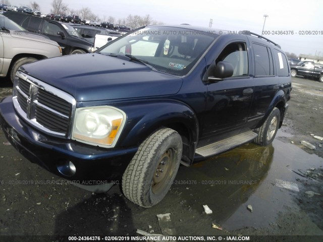 1D4HB58D64F220203 - 2004 DODGE DURANGO LIMITED BLUE photo 2