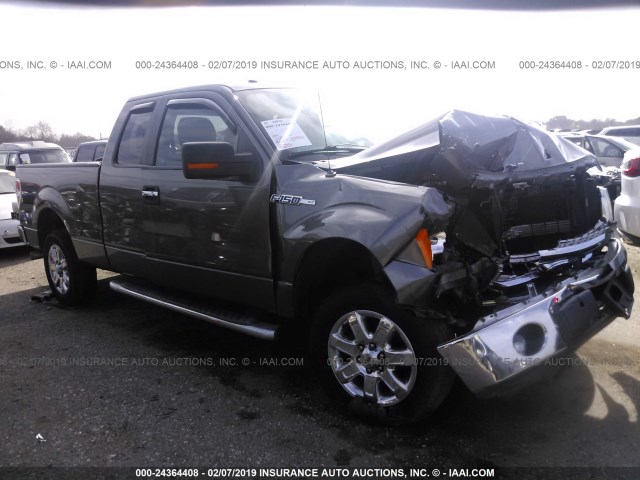 1FTFX1CF6EFB43325 - 2014 FORD F150 SUPER CAB GRAY photo 1