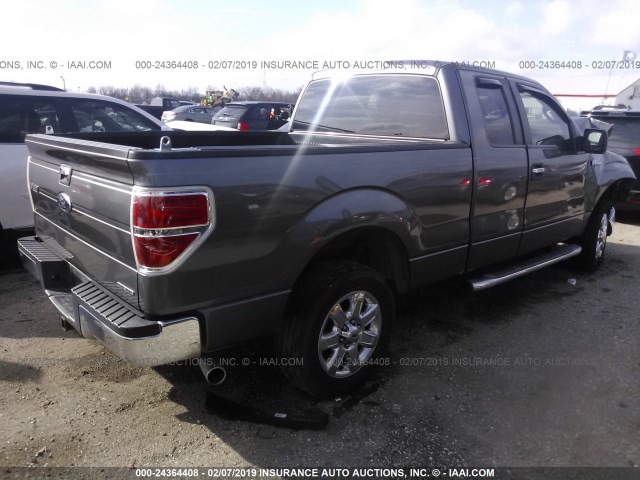 1FTFX1CF6EFB43325 - 2014 FORD F150 SUPER CAB GRAY photo 4