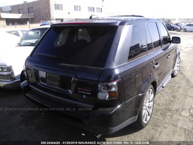 SALSH23496A903108 - 2006 LAND ROVER RANGE ROVER SPORT SUPERCHARGED BLACK photo 4