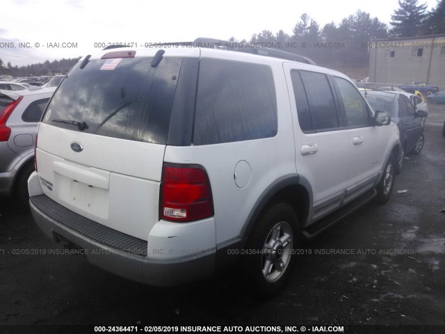 1FMZU73E32ZB42185 - 2002 FORD EXPLORER XLT WHITE photo 4