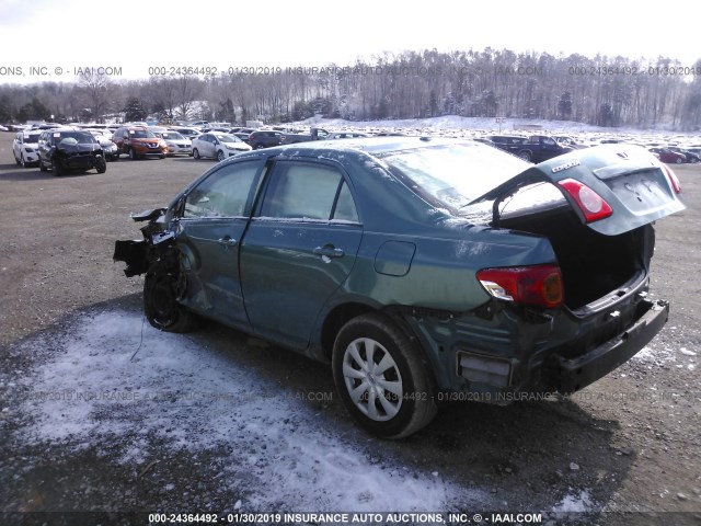 1NXBU4EEXAZ235696 - 2010 TOYOTA COROLLA S/LE/XLE GREEN photo 3