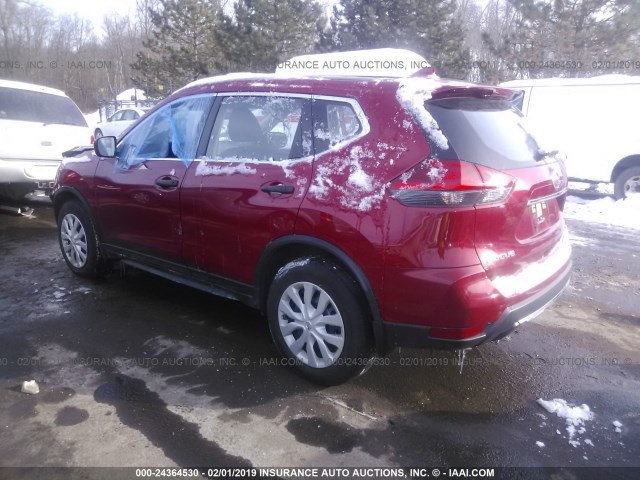 JN8AT2MV3HW263366 - 2017 NISSAN ROGUE S/SL/SV RED photo 3