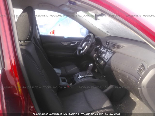 JN8AT2MV3HW263366 - 2017 NISSAN ROGUE S/SL/SV RED photo 5