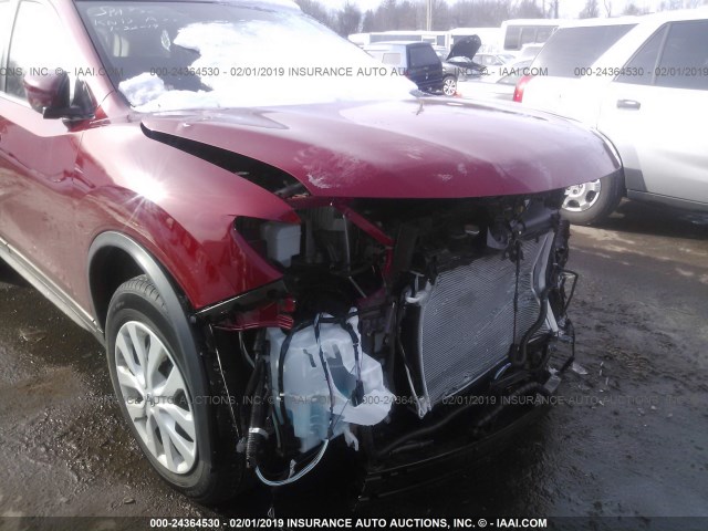 JN8AT2MV3HW263366 - 2017 NISSAN ROGUE S/SL/SV RED photo 6