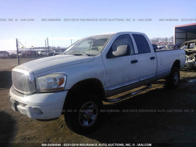 1D7KS28C26J113910 - 2006 DODGE RAM 2500 ST/SLT WHITE photo 2