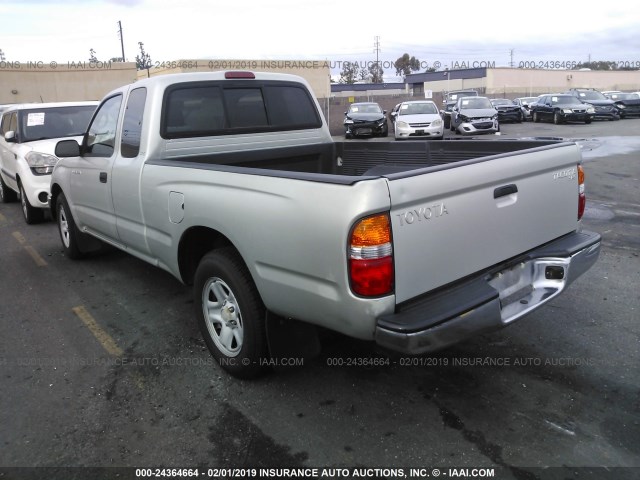 5TEVL52N23Z280351 - 2003 TOYOTA TACOMA XTRACAB SILVER photo 3