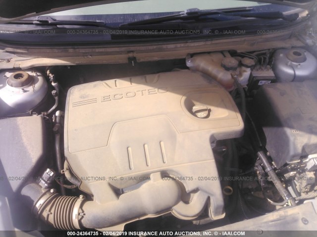 1G1ZC5E09CF286431 - 2012 CHEVROLET MALIBU 1LT SILVER photo 10