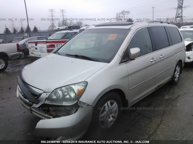 5FNRL38846B069360 - 2006 HONDA ODYSSEY TOURING SILVER photo 2