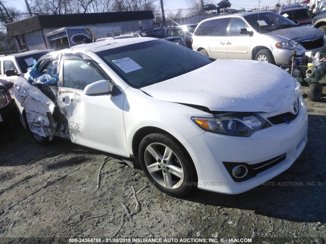 4T1BF1FK7EU430190 - 2014 TOYOTA CAMRY L/SE/LE/XLE WHITE photo 1