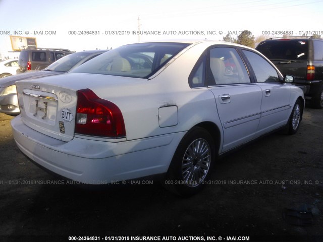 YV1TS92D641354983 - 2004 VOLVO S80 WHITE photo 4